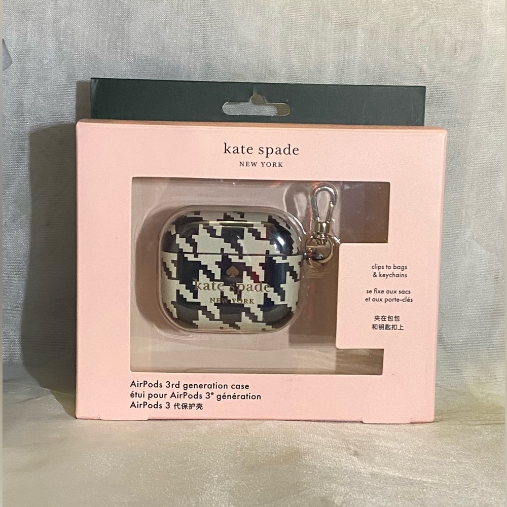 Kate Spade houndstooth Airpod case 3rd generation